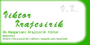 viktor krajcsirik business card